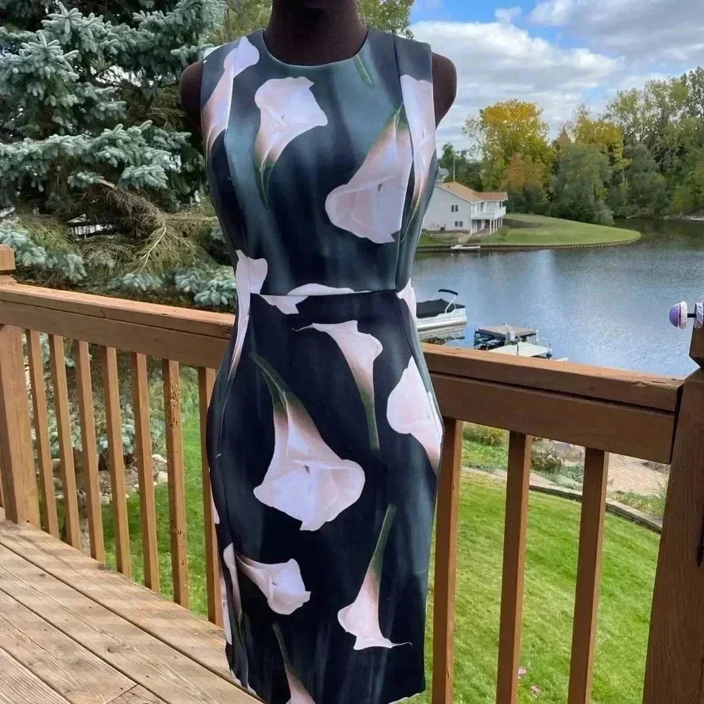 Calvin Klein Floral Sheath